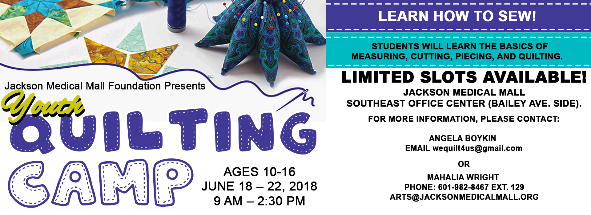 jmmf youth quilting camp